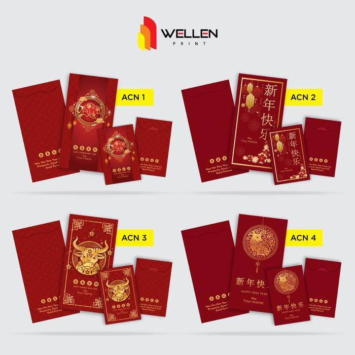 WELLEN PRINT - Angpao Imlek print custom nama / Cetak Angpao Merah CNY