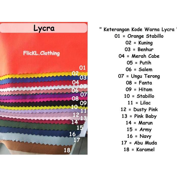 OTWARE- Kain Lycra Polos Bahan Lycra Spandex Lycra Sublim Spandex Lycra Polos Kilo