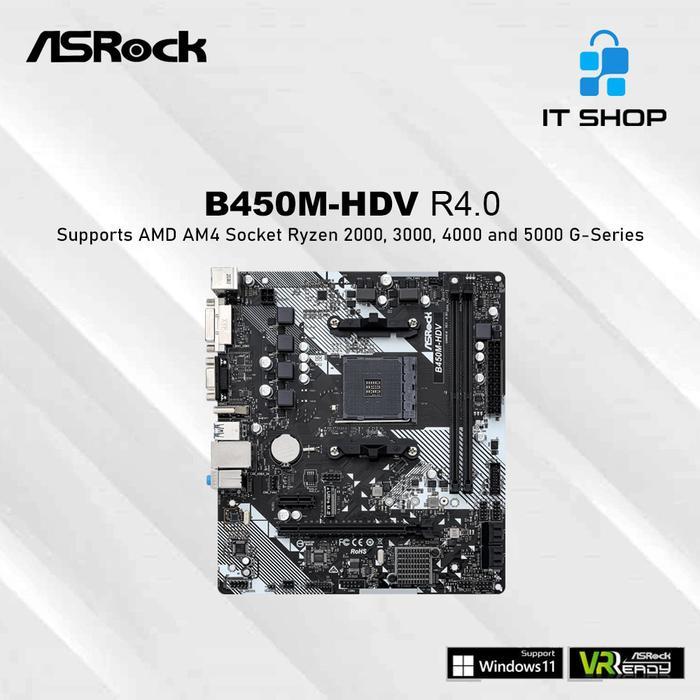MOTHERBOARD ASROCK B450M-HDV