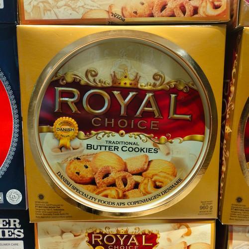 royal choice butter cookies 960gr biskuit wafer kaleng besar