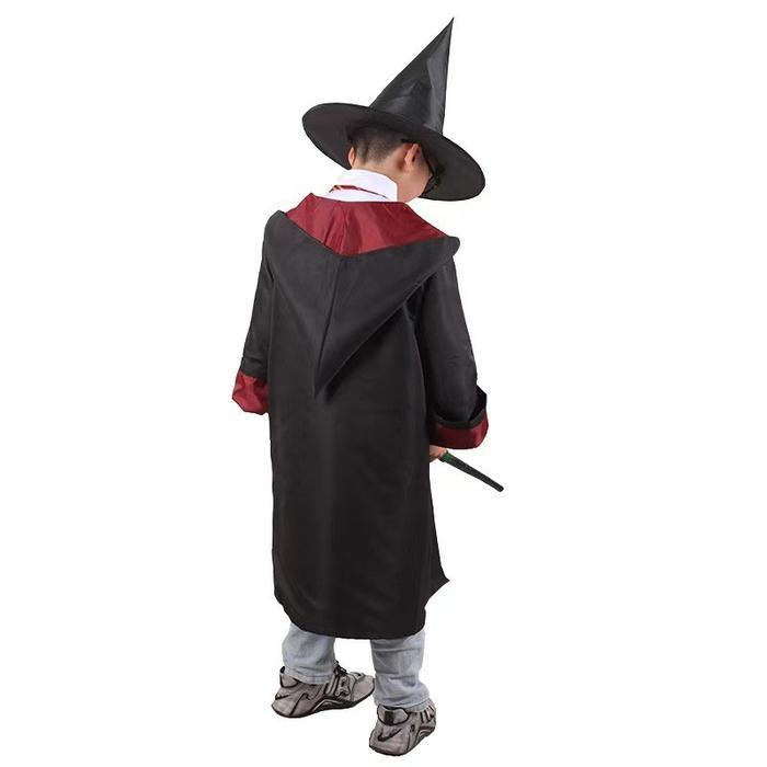 7do6- Harry Potter Kostum Harry Potter Jubah Penyihir Cosplay Halloween Anak Remaja Dewasa