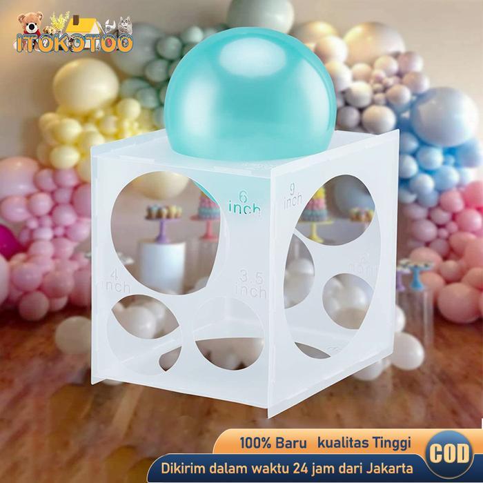 g8iv- Balon Sizer 11 Lubang Balloon Sizer Pengukur Balon Ulang Tahun