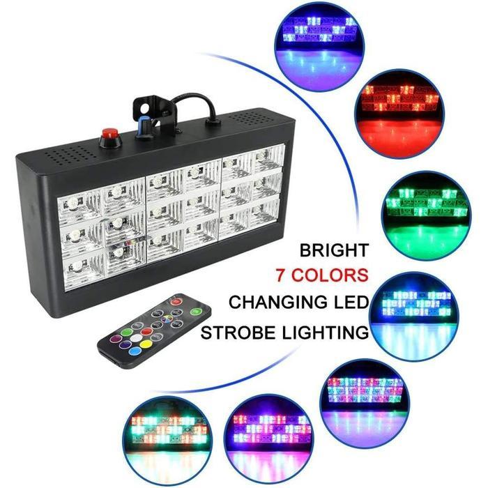 Lampu Strobo Panggung LED RGB Strobe Flash Stage Lampu Disco
