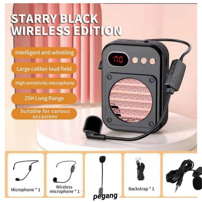 4 MIC SPEAKER PINGGANG WIRELESS TOUR GUIDE YOGA SENAM MEETING MINI