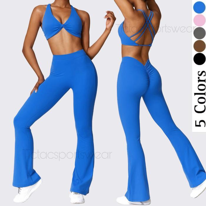 Promo Keneysha Sport Set Sport Bra Dan Legging Cutbray Scrunch / (Dijual Terpisah) / Setelan Yoga