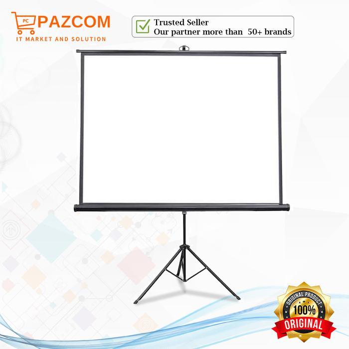LAYAR TRIPOD SCREEN PROYEKTOR 96"x96"