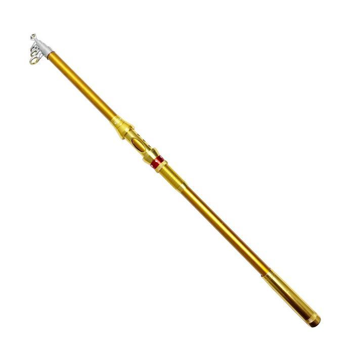 Joran Laut Antena Joran Pancing Portable Teleskopik Gold Metal Real Seat Premium Kuat Dan Ringan
