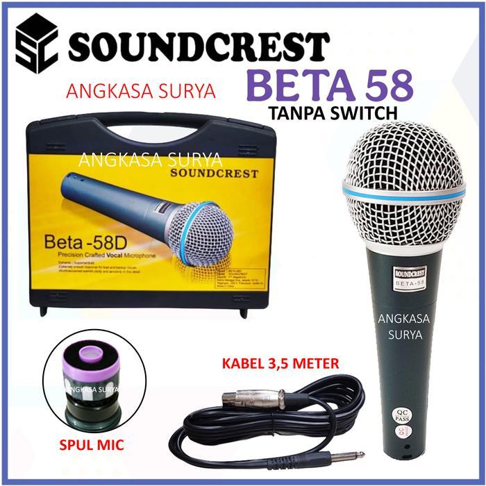JUAL MIC SOUNDCREST BETA 58 TANPA SWITCH ORIGINAL / MICROPHONE KABEL SOUNDCREST BETA58 TANPA SAKLAR