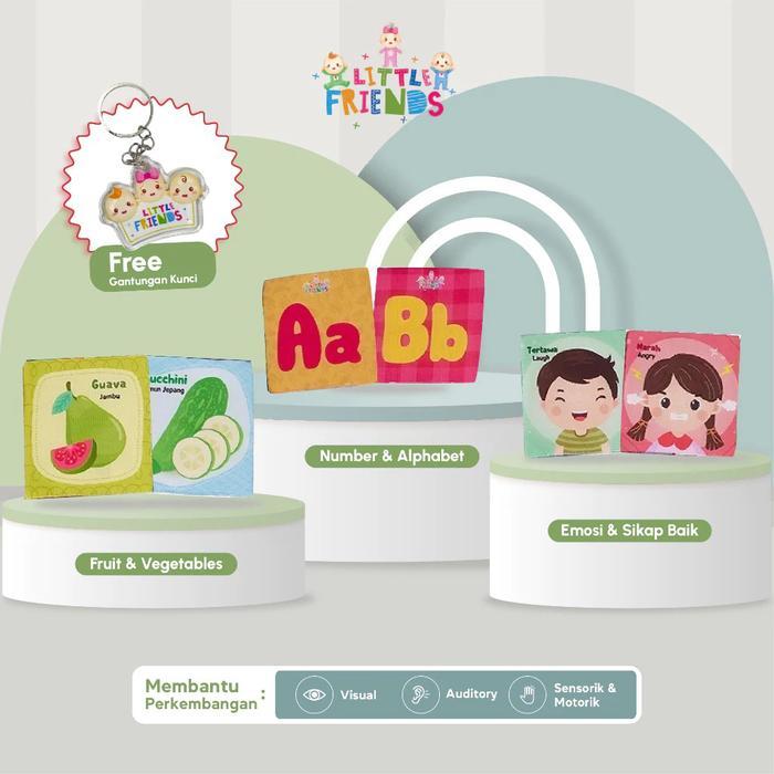 Little Friends Flashcard Emosi & Sikap Baik - Kartu Edukasi Anak Mengenal Perasaan & Perilaku