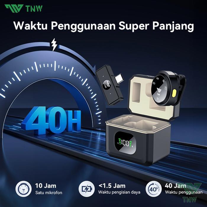 Tnw A28 Wireless Microphone Lavalier Microphone Magnetic Clip On Mic Hp Plug & Play Microphone