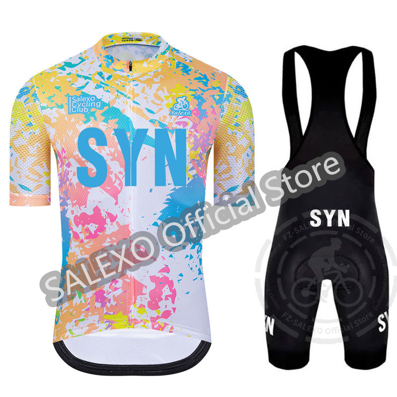 SYN Cycling Jersey Set Men's Summer Bike Uniform Sports Bicycle Clothing Short Sleeve MTB Clothes