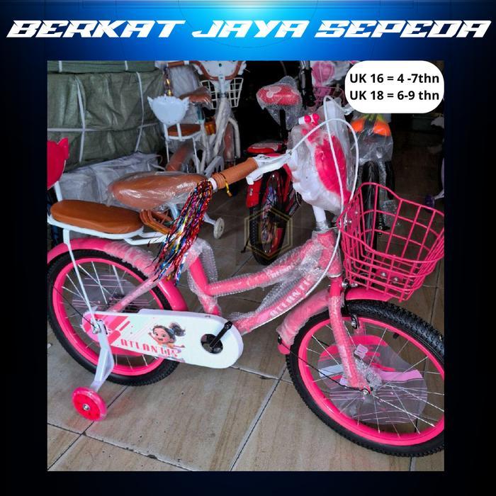 SEPEDA MINI 16 INCH , 18 INCH ATLANTIS 093 JQ / SEPEDA ANAK PEREMPUAN ATLANTIS