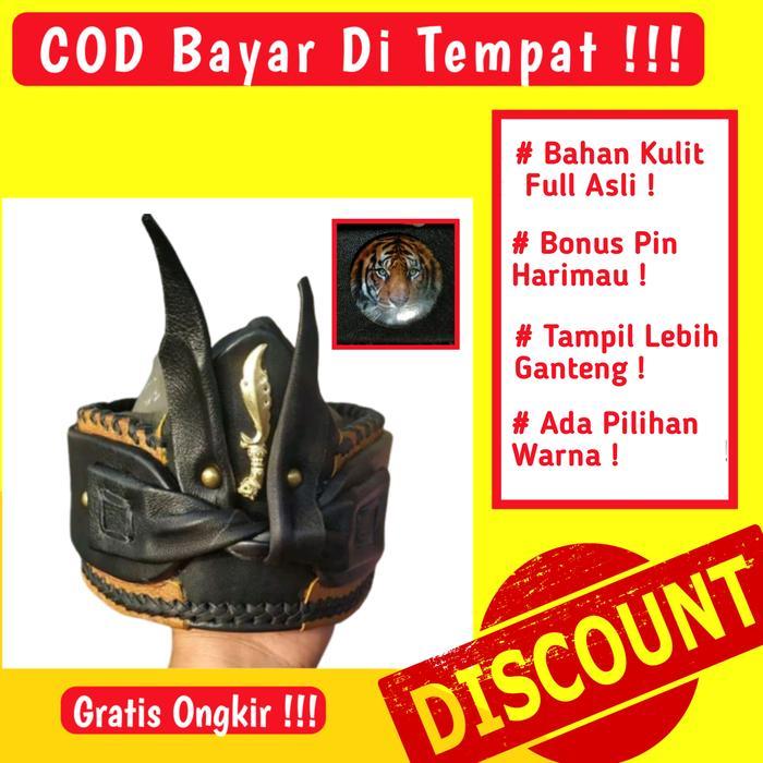 TERLARIS Blangkon Kulit Asli Garut Iket Sunda Kujang Siliwangi Kulit Asli READY STOCK