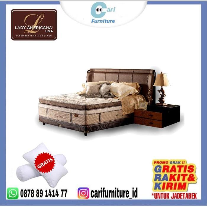 Lady Americana Kasur Springbed Royal Azzure - Full Set 180X200