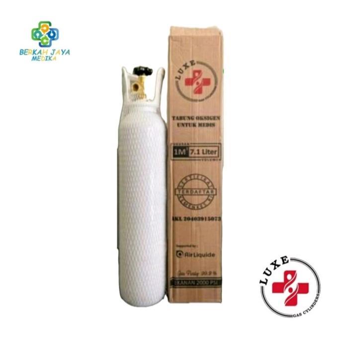 Tabung Oksigen 1m3 + isi - Tabung Oksigen 1m3 Untuk Medis, Packing Ikan, Las AC