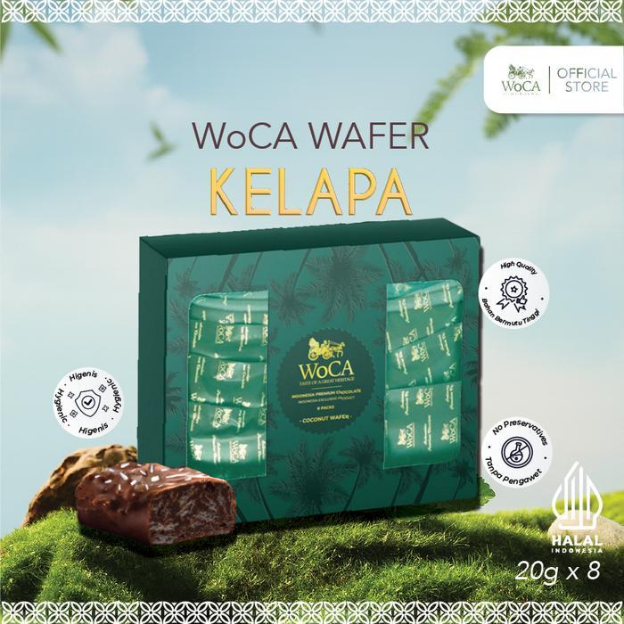 idom- Woca Wafer Coklat Premium Coconut Chocolate