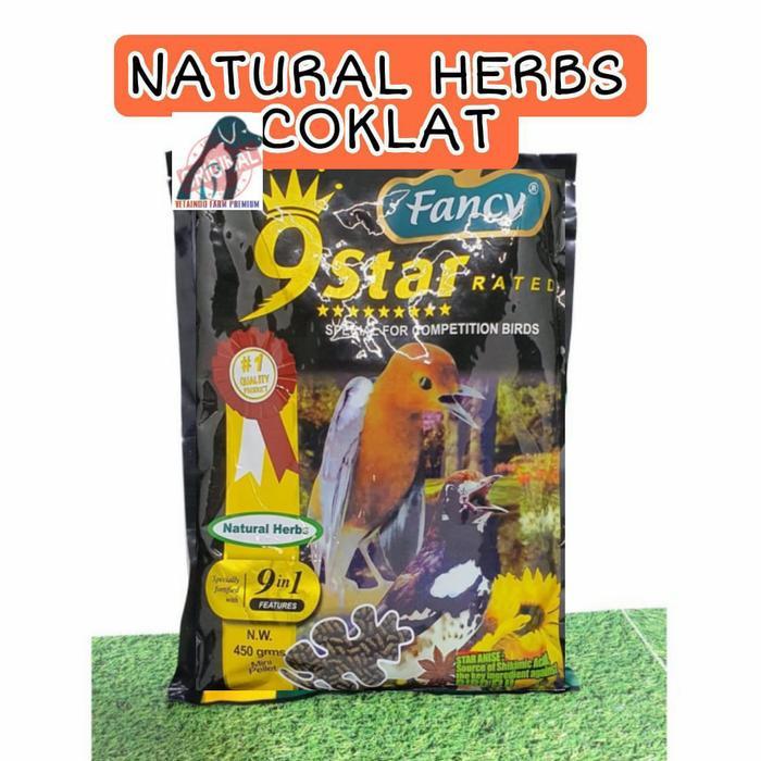 PAKAN BURUNG MURAI ANIS KACER CUCAK FANCY 9 STAR COKLAT HERBAL