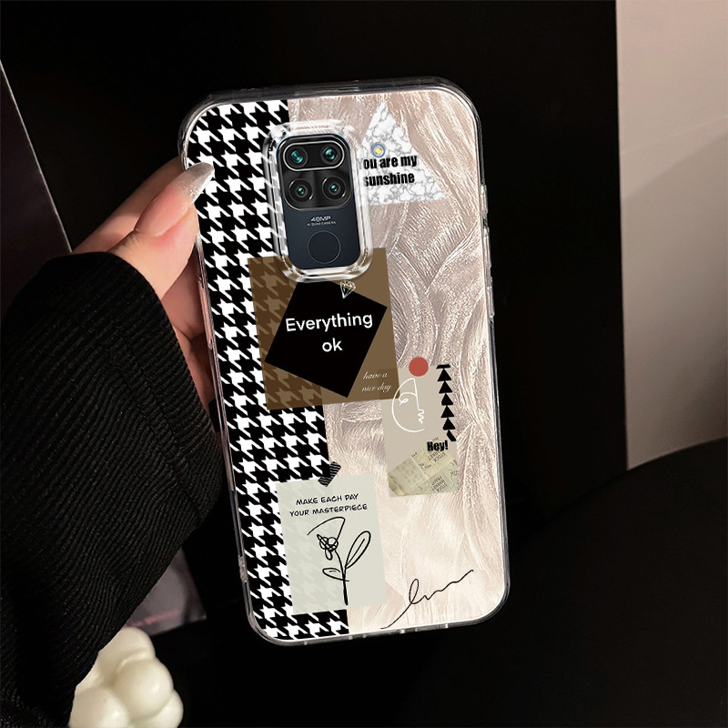 Casing Hp Xiaomi Redmi Note 9 Case Casing pola Sederhana Kasing HP Cesing Silikon Softcase bulu tran