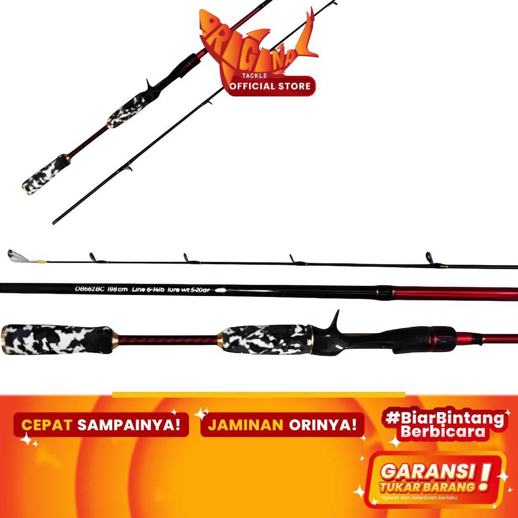Joran Pancing Baitcasting Iroly Diablo Carbon Solid JS 180cm 198cm 715lb 614lb 612lb