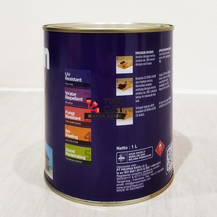 Cat Politur Propan Ultran Lasur Warna 1 Liter