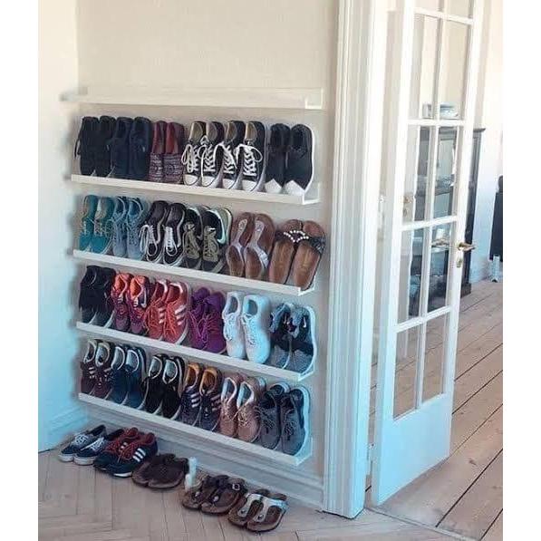 New- Rak Sepatu Dinding Kayu Minimalis serbaguna