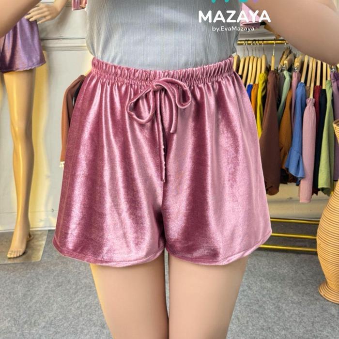 YTTX- Bludru Celana Pendek Korea Wanita Santai Hotpants - Polos Jumbo