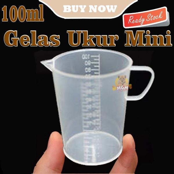 GELAS UKUR 100ML PLASTIK CANGKIR TAKAR 0.1L TAKARAN MINI BUBBLE TEA
