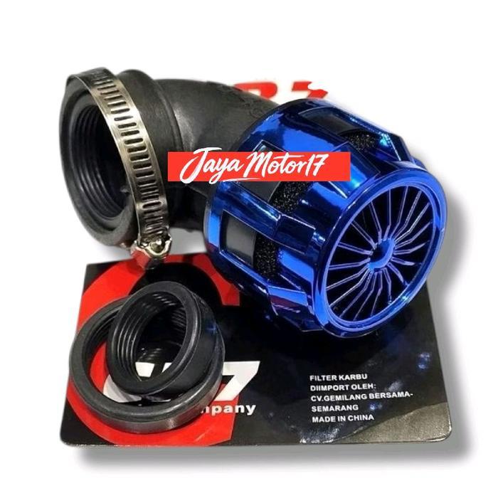 Filter Karbu Model Turbin Filter Udara Racing Universal PE 24 26 28 model 90 Derajat Open Filter