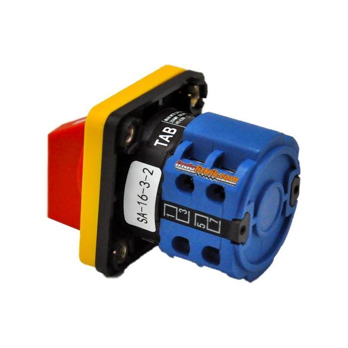 SELECTOR SWITCH 2 POSISI ON OFF 3 POLE SA-16 TAB SELECTOR AMPER 3P