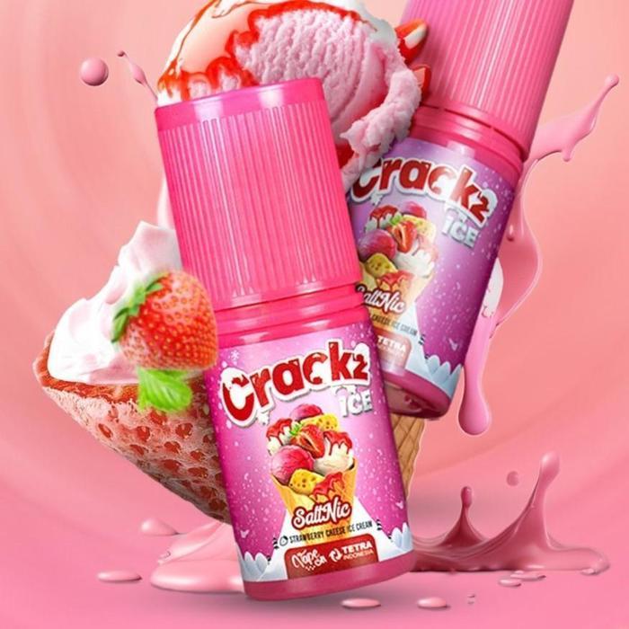 CRACKZ ICE V1 STRAWBERRY CHEESE ICE CREAM 30ML 25MG BY TETRA