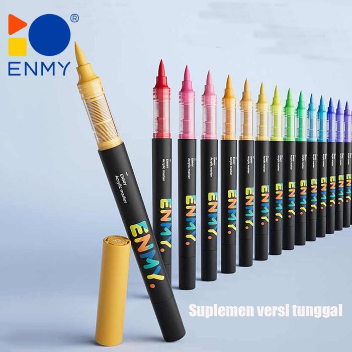 News ENMY Acrylic Marker 1PC Suplemen Versi Tunggal -60 Warna