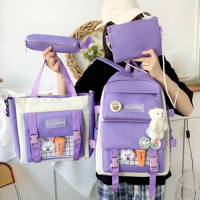 fguh- Tas Sekolah Anak 4In 1 Tas Ransel Anak Import Tas Sekolah Korea Style Tas Anak