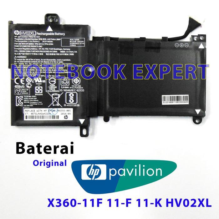 Baterai Original PAVILION X360-11F 11-F 11-K HV02XL