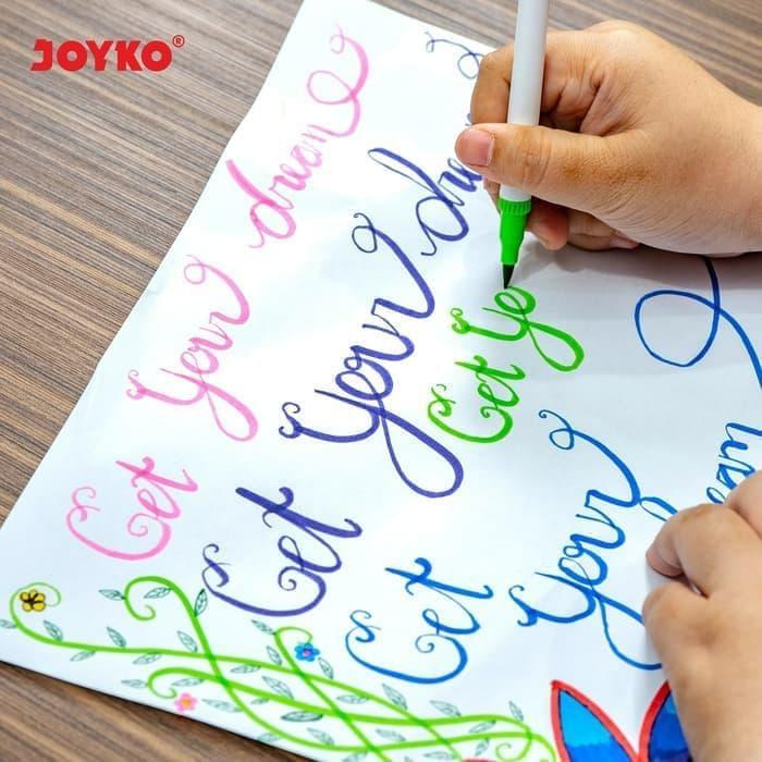 yf6l- Colour Brush Pen / Pena Warna Brush Pen 12 Warna Joyko