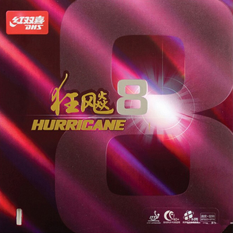 Dhs Hurricane 8 Table Tennis Rubber Dhs Hurricane-8 / H8 Pi-In Original Dhs Ping Pong Sponge