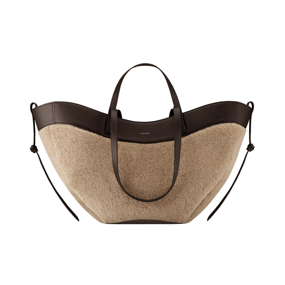 Cyme Shopping Bag Calf Leather and Wool Alpaca