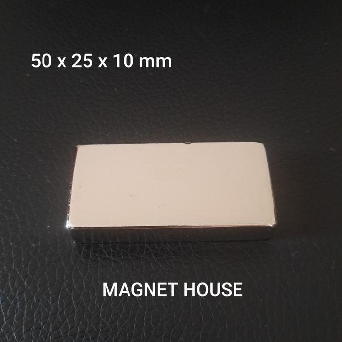 mo9rd4- Magnet Neodymium Persegi 50X25X10 Mm 50X25X10Mm 50 X 25 X 10 Mm