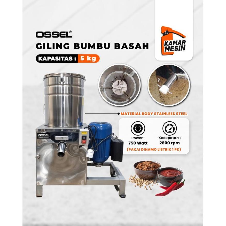 Mesin Giling Bumbu Basah Gilingan Bumbu Basah 5 Kg Stainless Steel