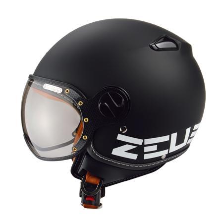 HELM ZEUS ZS210 ZS 210 MATT BLACK DD11 WHITE