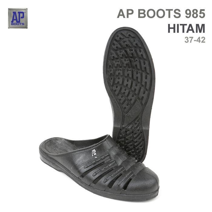 Ap Boots 985 Hitam - Sandal Selop Karet Sendal Pria