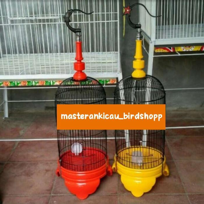 sangkar kandang besi bulat pleci fullsett mewah istimewa