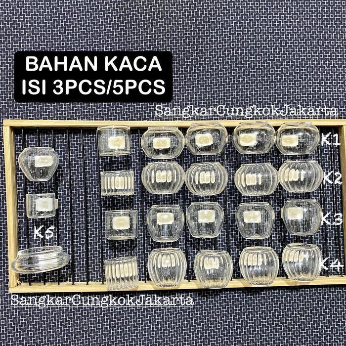 Cepuk Kaca Cungkok Kecil Pleci Kolibri Sogon Finch set 5pcs