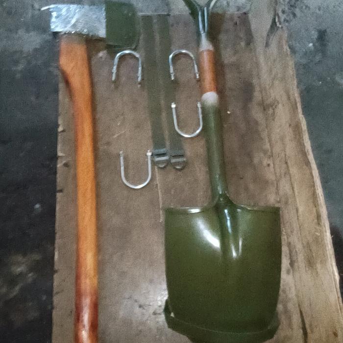 sekop Kampak fullset dudukan - sekop Kampak mobil Jeep Willys cj utility