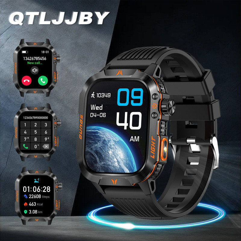 Qtllbt 2024New Smart Watch (Answer/Call) Outdoor Sports Watch Led Altimeter Barometer 100+ Sports