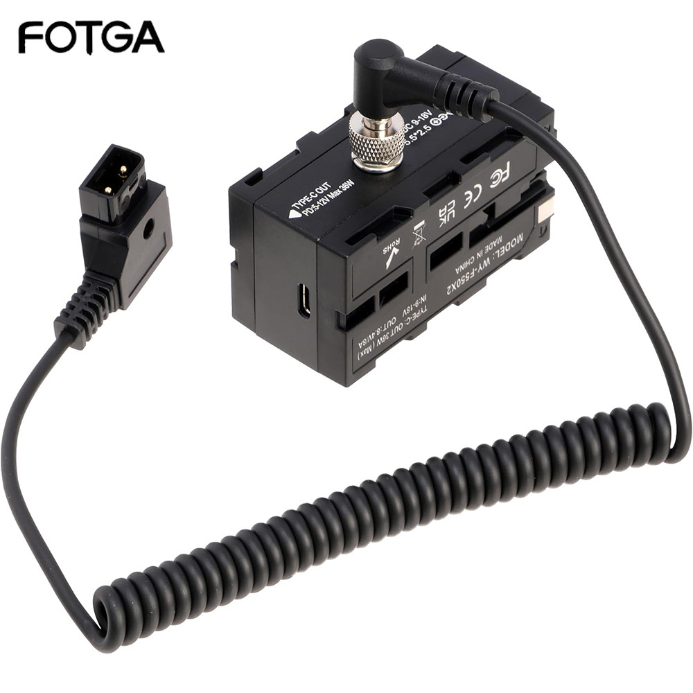 Fotga Dual-Side Np-F Dummy Battery Adapter Np-F550/F750/F970 For Camera Monitor Wireless Transmitter