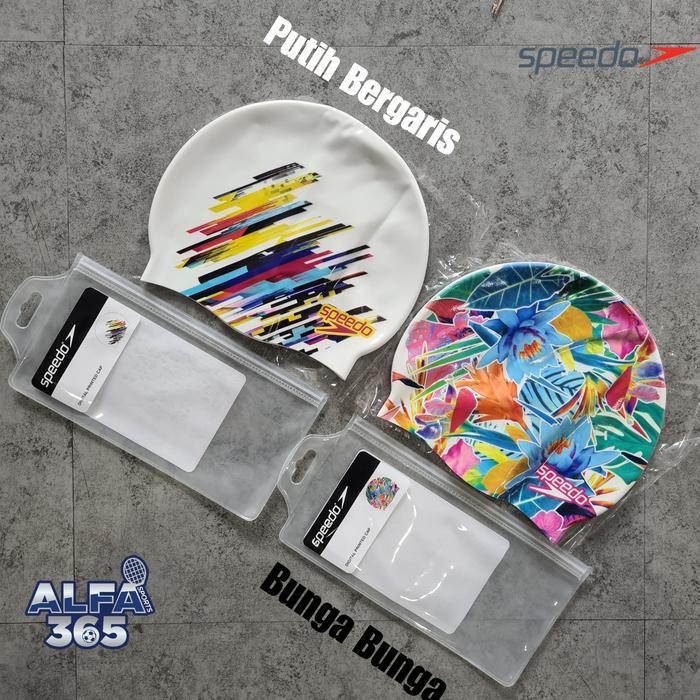 Speedo Digital Printed Cap / Topi Renang ORIGINAL Silikon Speedo