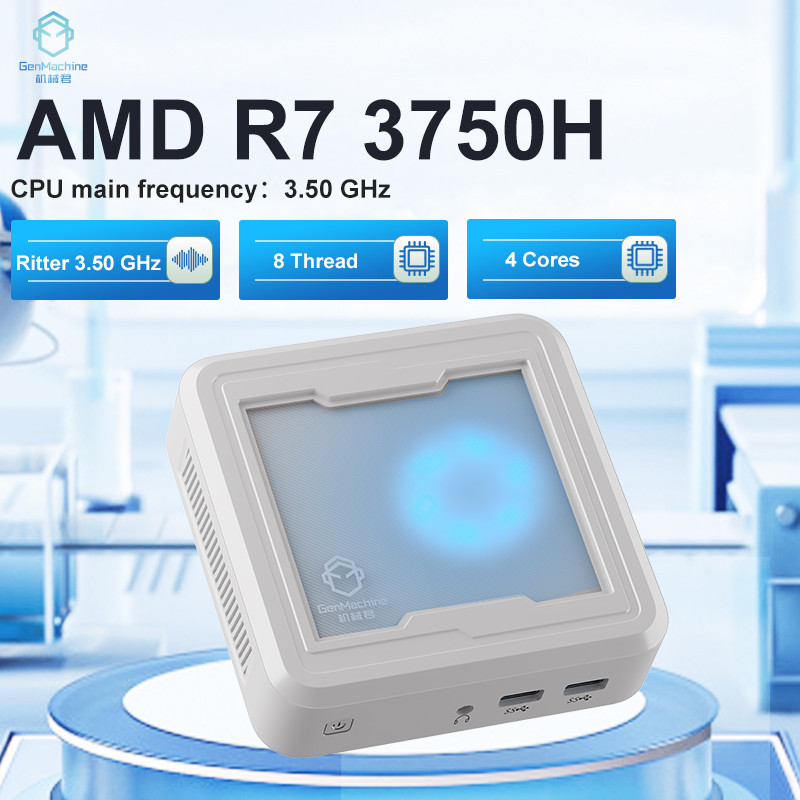 - Genmachine Mini Pc Light Amd Ryzen 7 3750H Cpu 2.3Ghz-4.0Ghz