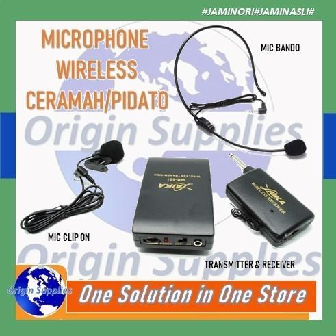 Mic Wireless Clip On Jepit Ceramah Pidato Imam / Mic Jepit Di Baju