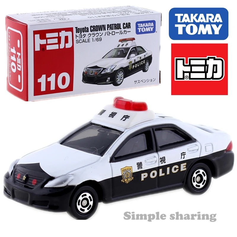 Takara Tomy Tomica No.110 Toyota Crown Patrol Police Car Scale 1/69 Kids Toys Motor Vehicle Diecast