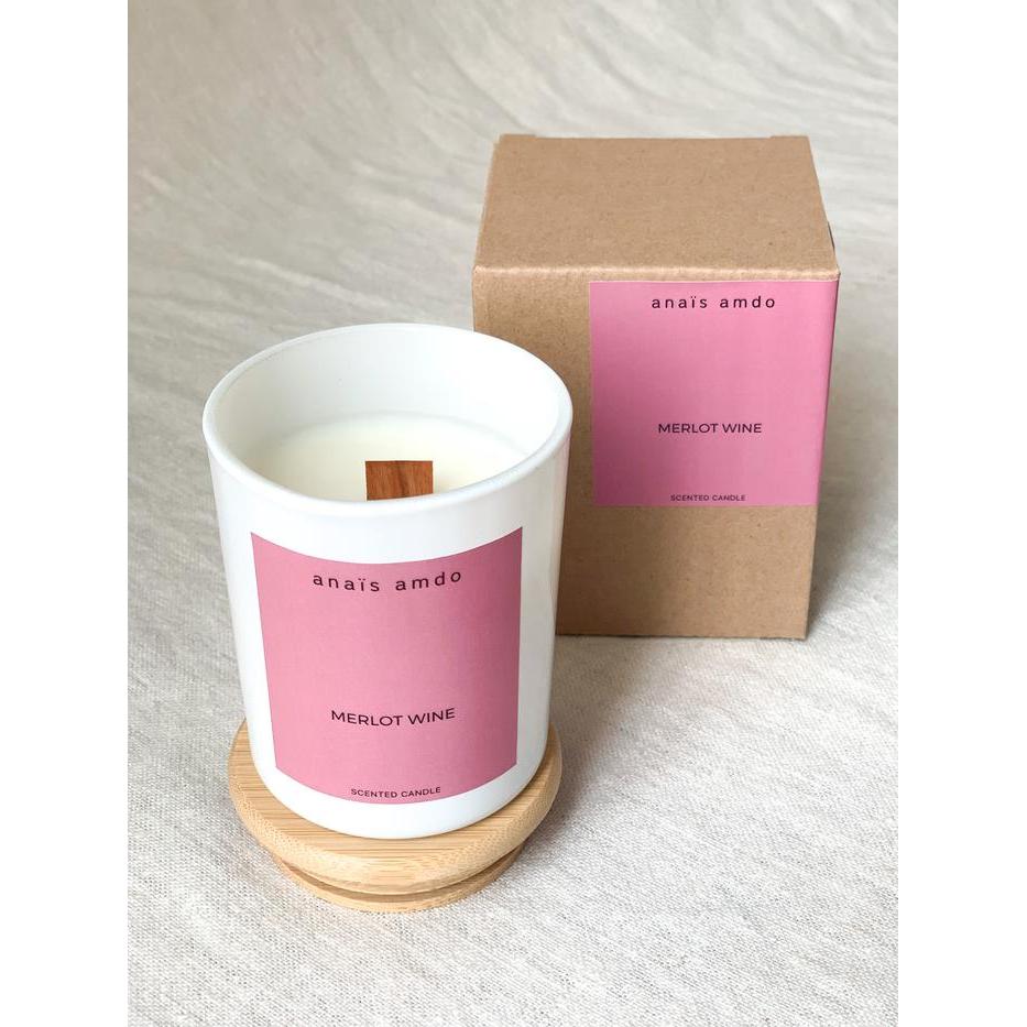 Soy Candle Merlot Wine Scented Candle Lilin Premium